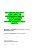 NSG-316 Health Assessment Exam 1&comma; Topics 1-4 QUESTIONS AND VERIFIED CORRECT ANSWER GRADED A&plus; LATEST -2026-2027- 100- GUARANTEED PASS&period;docx