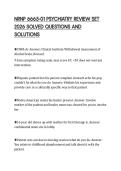 NRNP 6665-01 PSYCHIATRY REVIEW SET 2026 SOLVED QUESTIONS AND SOLUTIONS