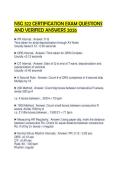 NSG 322 CERTIFICATION EXAM QUESTIONS AND VERIFIED ANSWERS 2026