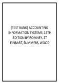 &lbrack;TEST BANK&rsqb; ACCOUNTING INFORMATION SYSTEMS&comma; 15TH EDITION BY ROMNEY&comma; STEINBART&comma; SUMMERS&comma; WOOD