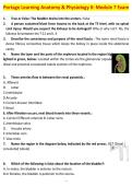 Portage Learning Anatomy & Physiology Test II Module 7 Exam