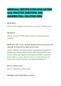 NRNP6566 CERTIFICATION EVALUATION 2026 PRACTICE QUESTIONS AND ANSWERS FULL SOLUTION VIEW