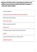     Registered Sanitarian Exam comprehensive questions and    verified answers ACTUAL EXAM 2026 TEST&excl;&excl; Graded A&plus; &vert;  2026-2027 EXAM UPDATE
