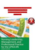 Full Test Bank for Nursing Leadership&comma; Management&comma; and Professional Practice for the LPN&sol;LVN &lpar;7th Edition&rpar; by Tamara R&period; Dahlkemper Complete Coverage &lpar;Chapters 1&ndash;20&rpar; Verified Question & Answer Sets Paradigm Thinking &sol; Caring Theory &sol; Conflict Resolution &sol; 