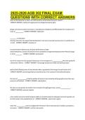 2025-2026 AGB 302 FINAL EXAM QUESTIONS WITH CORRECT ANSWERS