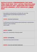 Registered Sanitarian COMPREHENSIVE TEST BANK  FINAL EXAM 2026 -2027 ACTUAL PRACTICE EXAM  WITH COMPLETE 500&plus; QUESTIONS AND CORRECT  DETAILED ANSWERS LATEST VERSION A& B BRAND  NEW&excl;&excl;&excl; 
