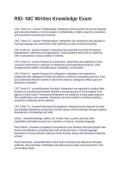RID- NIC Written Knowledge Exam&period; Questions with Correct Answers