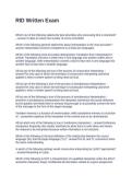 RID Written Exam Questions and Answers