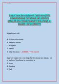State of Texas Security Level II Certification &lpar;2025&rpar;  COMPREHENSIVE QUESTIONS AND VERIFIED   DETAILED SOLUTIONS &vert;COMPLETE SOLUTIONS &vert;A&plus;  GRADED &vert;100&percnt; CORRECT&excl;&excl;  