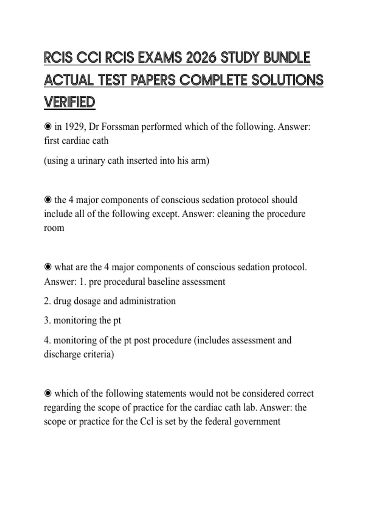 RCIS CCI RCIS EXAMS 2026 STUDY BUNDLE ACTUAL TEST PAPERS COMPLETE ...