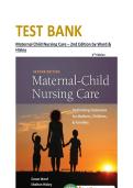 TEST BANK Maternal Child Nursing Care &ndash; 2nd Edition by Ward & Hisley&period;Complete Guide A&plus; with Questions and Answers &lpar;Chapters 1&ndash;49&rpar;
