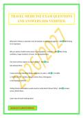 TRAVEL MEDICINE EXAM QUESTIONS AND ANSWERS 2026 VERIFIED&period;