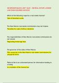 NM BROKER BASICS UNIT 1 QUIZ - NM REAL ESTATE LICENSE  LAW EXAM ASSURED SUCCESS