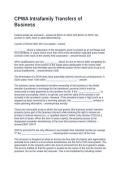 CPWA Intrafamily Transfers of Business Questions and Answers