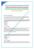 Texas Licensed Chemical Dependency Counselor &lpar;LCDC&rpar; Exam