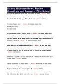 Ardms Abdomen Board Review Questions and Answers 100&percnt; Solved