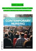 Full Test Bank for Ethics and Issues in Contemporary Nursing &lpar;3rd Canadian Edition&rpar; by Margaret A&period; Burkhardt&comma; Nancy Walton&comma; and Alvita Nathaniel Complete Coverage &lpar;Chapters 1&ndash;20&rpar; Verified Question & Answer Sets Ethical Theory &sol; Legal Issues &sol; Patient Self