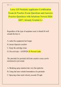 Lowa 11F Pesticide Applicator Certification  Exam & Practice Exam Questions and Answers  Practice Questions with Solutions Newest 2026 2027 &vert; Already Graded A&plus; 
