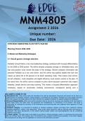 MNM4805 Assignment 2 &lpar;ANSWERS&rpar; 2026 - DISTINCTION GUARANTEED