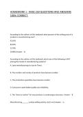 HOMEWORK 1 - IMSE 250 QUESTIONS AND ANSWERS  100&percnt; CORRECT&period;