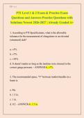 PTI Level 1 & 2 Exam & Practice Exam  Questions and Answers Practice Questions with  Solutions Newest 2026-2027 &vert; Already Graded A&plus;