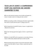TEXAS LAW OF AGENCY 4 COMPREHENSIVE SCRIPT 2026 QUESTIONS AND ANSWERS GUARANTEED TO PASS