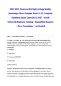 NSG 5003 Advanced Pathophysiology Weekly Knowledge Check Quizzes Weeks 1-10 Complete Solutions Actual Exam 2026&sol;2027 &ndash; South University Graduate Nursing &ndash; Guaranteed Success &ndash; Pass Guaranteed &ndash; A&plus; Graded