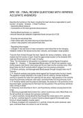 BPK 105 - FINAL REVIEW QUESTIONS WITH VERIFIED ACCURATE ANSWERS
