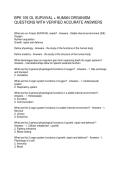 BPK 105 OL SURVIVAL &plus; HUMAN ORGANISM  QUESTIONS WITH VERIFIED ACCURATE ANSWERS