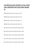 NTN FIRETEAM MATH UPDATED ACTUAL PAPER 2026 QUESTIONS WITH SOLUTIONS GRADED A&plus;