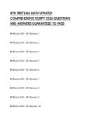 NTN FIRETEAM MATH UPDATED COMPREHENSIVE SCRIPT 2026 QUESTIONS AND ANSWERS GUARANTEED TO PASS