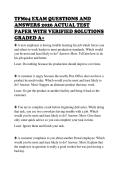 TFM04 EXAM QUESTIONS AND ANSWERS 2026 ACTUAL TEST PAPER WITH VERIFIED SOLUTIONS GRADED A&plus;