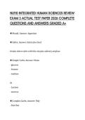 NU110 INTEGRATED HUMAN SCIENCES REVIEW EXAM 3 ACTUAL TEST PAPER 2026 COMPLETE QUESTIONS AND ANSWERS GRADED A&plus;