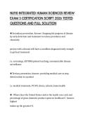 NU110 INTEGRATED HUMAN SCIENCES REVIEW EXAM 3 CERTIFICATION SCRIPT 2026 TESTED QUESTIONS AND FULL SOLUTION