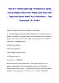 NURS 676 Midterm Exam Top Predictions Fall Spring Term Complete with Answers Actual Exam 2026&sol;2027 &ndash; Psychiatric Mental Health Nurse Practitioner &ndash; Pass Guaranteed &ndash; A&plus; Graded