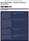EBP CJE Remediation &ndash; Questions With Step By Step Solutions