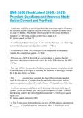 QMB 3200 Final &lpar;Latest 2026 &sol; 2027&rpar; Premium Questions and Answers Study Guide &lpar;Correct and Verified&rpar;