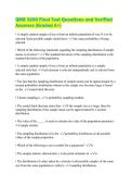 QMB 3200 Final Test Questions and Verified Answers &lpar;Graded A&plus;&rpar;