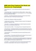 QMB 3200 Final Updated Test Bank and Answers &lpar;A&plus; Guaranteed&rpar;