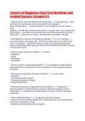 Science of Happiness Final Test Questions and Verified Answers &lpar;Graded A&plus;&rpar;