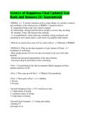 Science of Happiness Final Updated Test Bank and Answers &lpar;A&plus; Guaranteed&rpar;