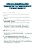 NURS 4325 RAC UTA PRACTICE EXAMINATION 2026 QUESTIONS WITH ANSWERS GRADED A&plus;NURS 4325 RAC UTA PRACTICE EXAMINATION 2026 QUESTIONS WITH ANSWERS GRADED A&plus;