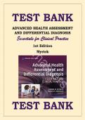 Test bank for Advanced Health Assessment and Differential Diagnosis&colon; Essentials for Clinical Practice First Edition all chapters fully covered with test questions and answers guide A&plus;
