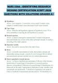 NURS 5366 &colon; IDENTIFYING RESEARCH DESIGNS CERTIFICATION SCRIPT 2026 QUESTIONS WITH SOLUTIONS GRADED A&plus;