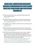 NURS 5366 &colon; IDENTIFYING RESEARCH DESIGNS COMPREHENSIVE STUDY GUIDE 2026 FULL QUESTIONS AND SOLUTIONS GRADED A&plus;