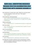 NURS 5366 &colon; IDENTIFYING RESEARCH DESIGNS PRACTICE EXAMINATION 2026 QUESTIONS WITH ANSWERS GRADED A&plus;