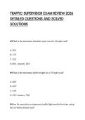 TRAFFIC SUPERVISOR EXAM REVIEW 2026 DETAILED QUESTIONS AND SOLVED SOLUTIONS