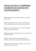 NURS 205 ONCOLOGY COMPREHENSIVE EXAMINATION 2026 QUESTIONS WITH SOLUTIONS GRADED A&plus;
