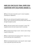 NURS 205 ONCOLOGY FINAL PAPER 2026 QUESTIONS WITH SOLUTIONS GRADED A&plus;