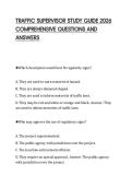 TRAFFIC SUPERVISOR STUDY GUIDE 2026 COMPREHENSIVE QUESTIONS AND ANSWERS